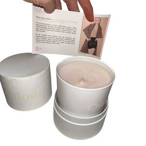 Chloé rose petal White Round Candle